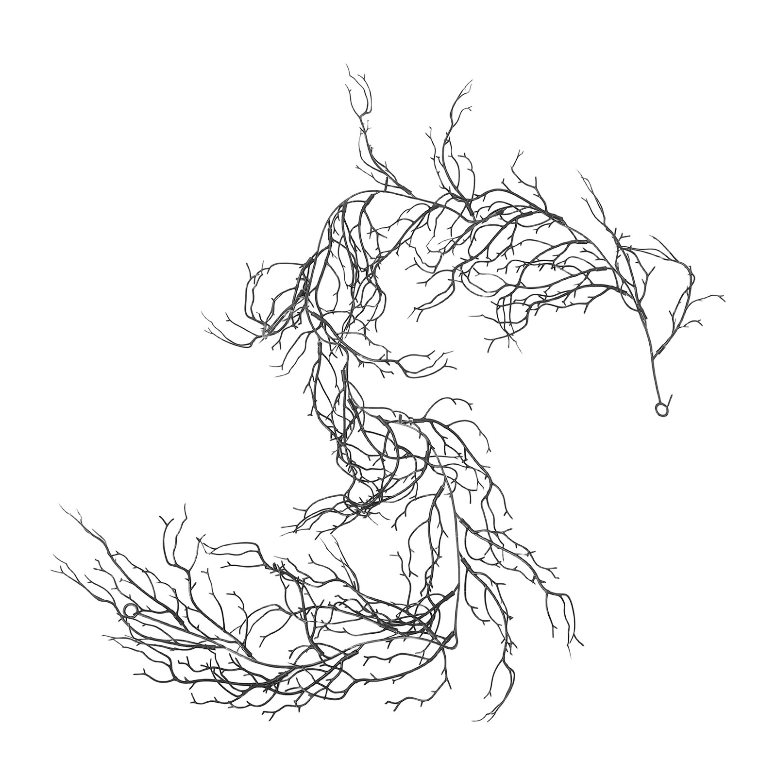 Branch Curly Willow - Elastyczne czarne kręcone gałązki wierzby, plastikowa