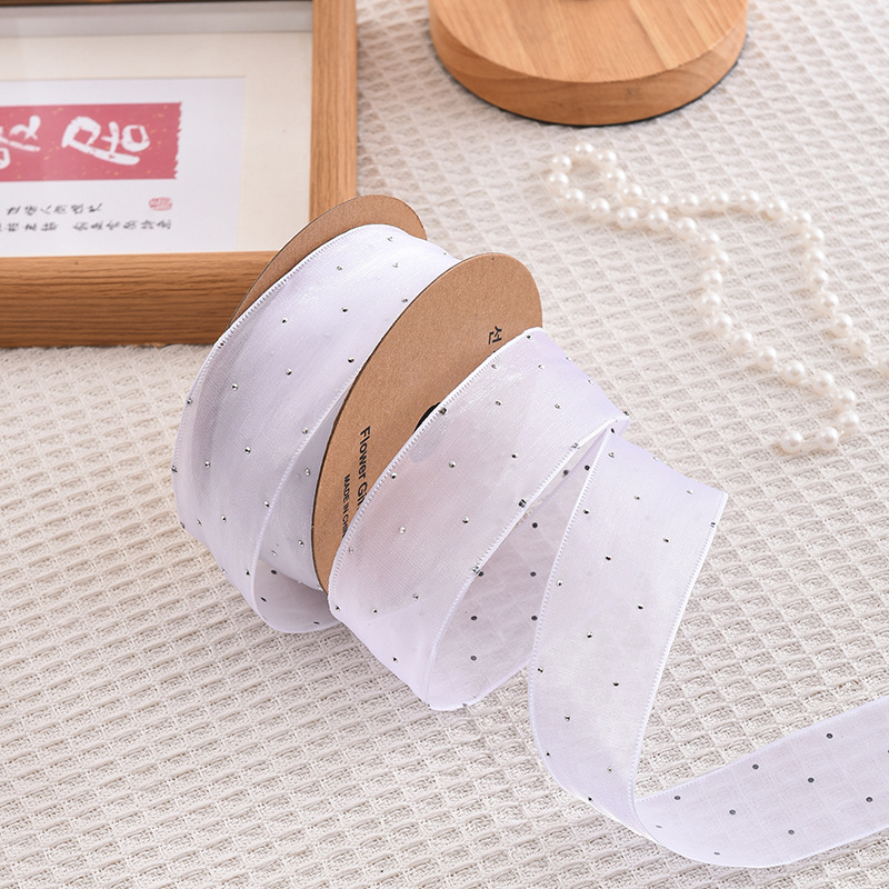 Ribbon Organza Roll - 20 jardów rolki 4CM dżetów jedwabne