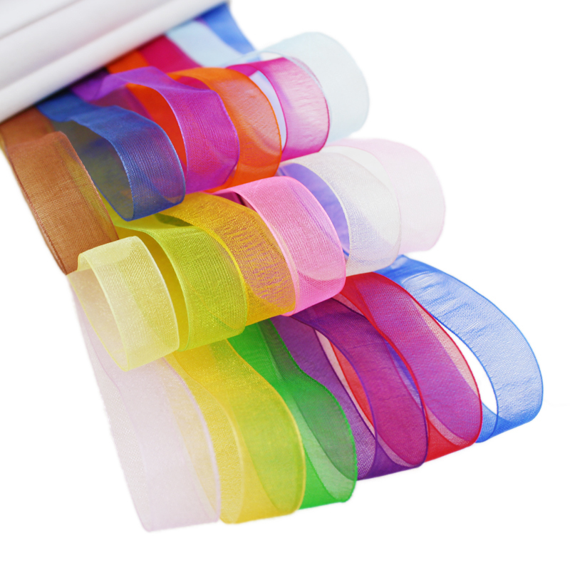 Ribbon Organza Roll - (50 jardów/rolka) 12mm Wstążki z organzy