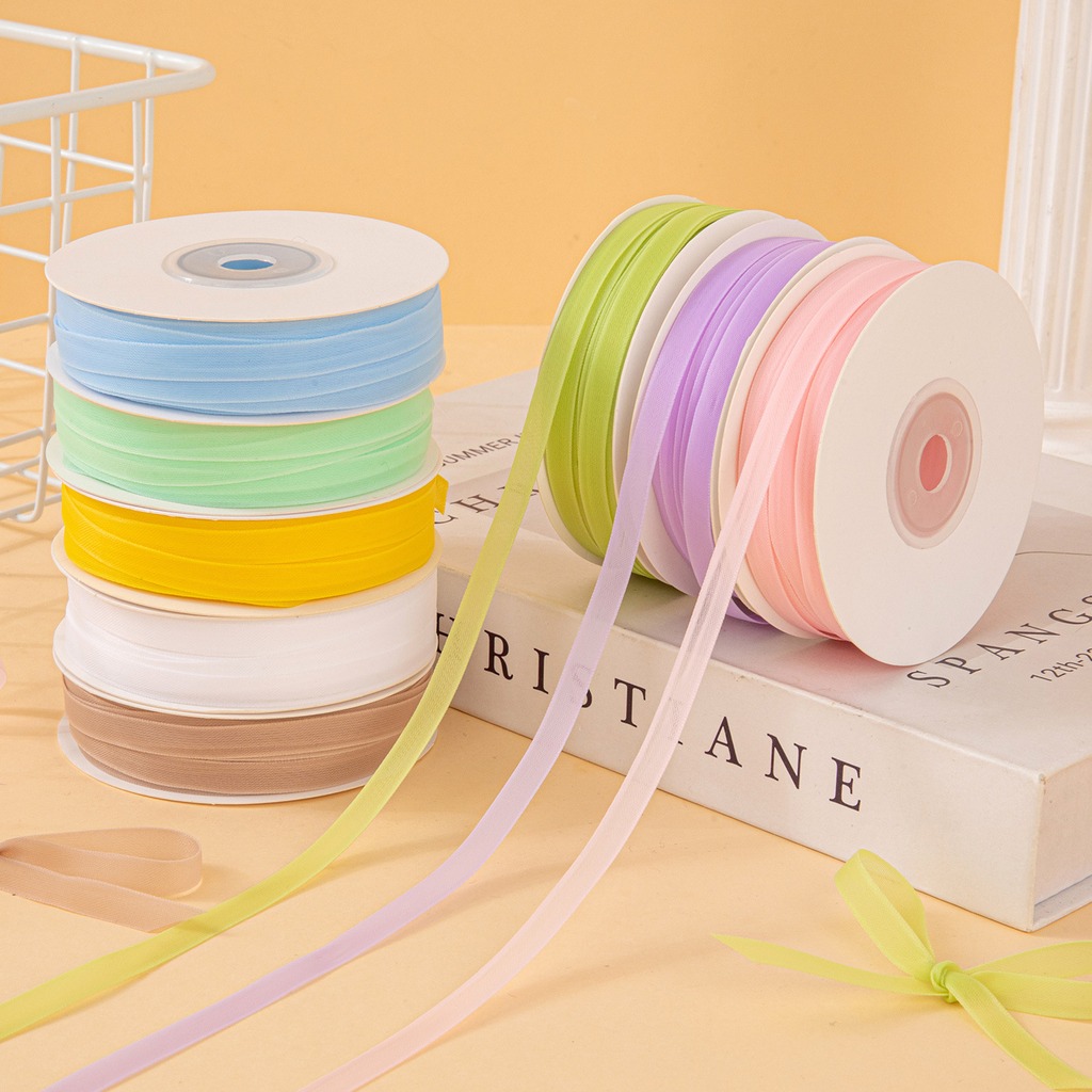 25 jardów/rolka 6mm dwustronna – Ribbon Organza Roll recenzja i cena