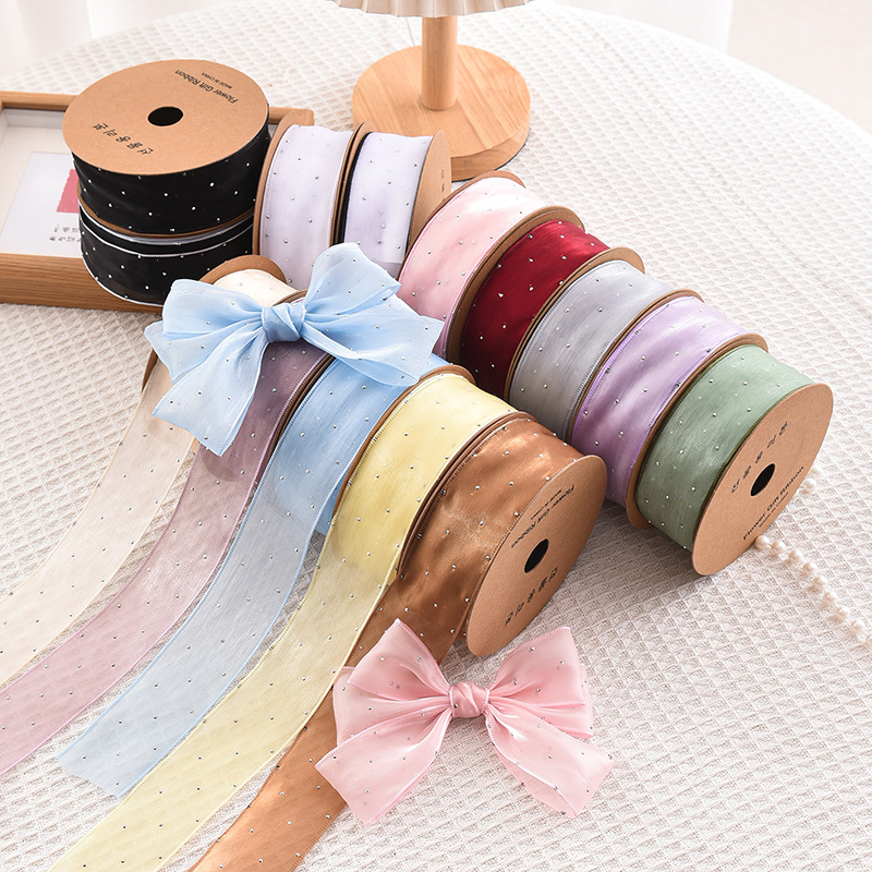 20 jardów rolki 4CM dżetów jed – Ribbon Organza Roll recenzja i cena