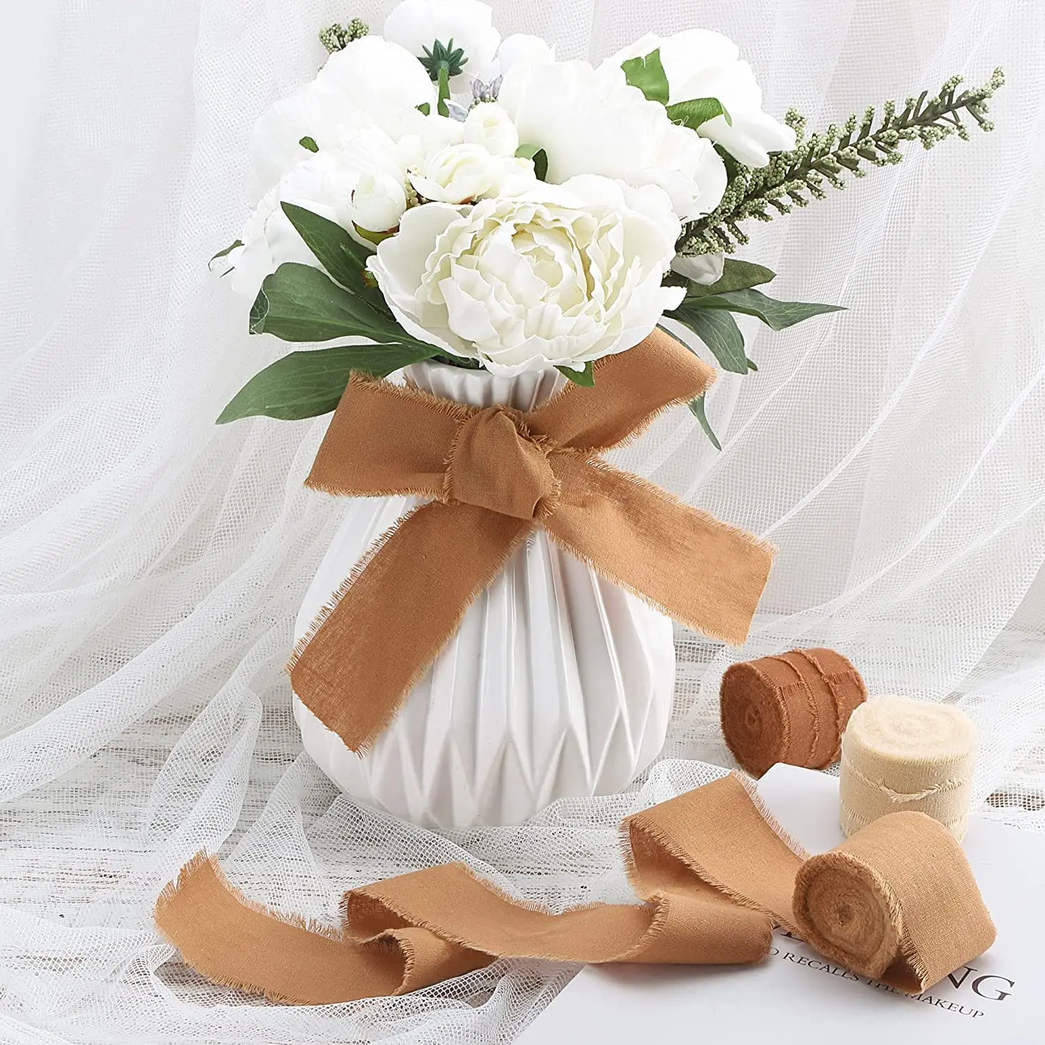 5 m/rolka postrzępiona jedwabn – Ribbon Organza Roll recenzja i cena