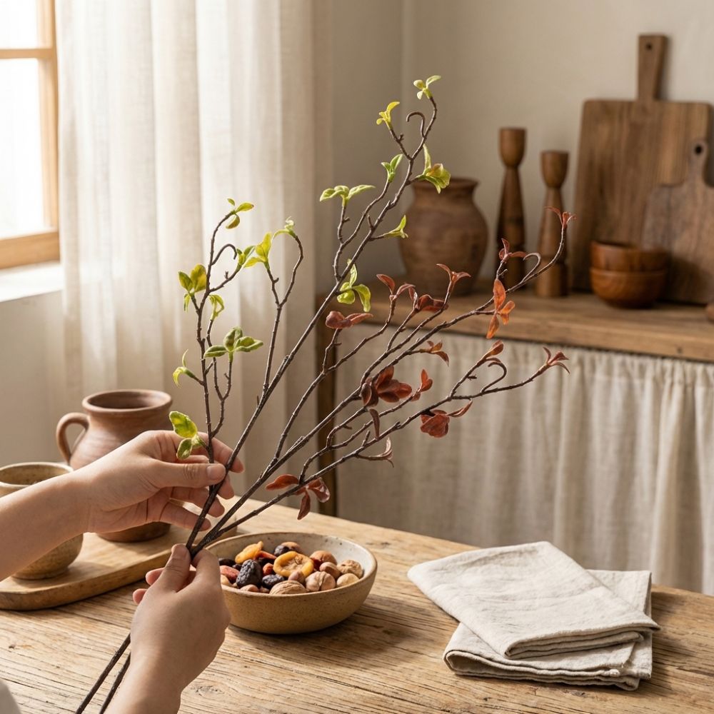Sztuczna gałązka wierzby Real  – Branch Curly Willow recenzja i cena